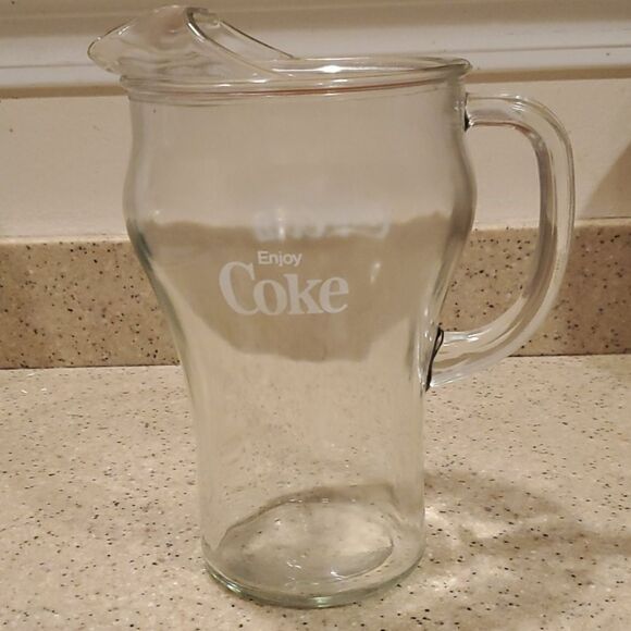 Coke Coca Cola Glass Pitcher 2 QT - Picture 2 of 6